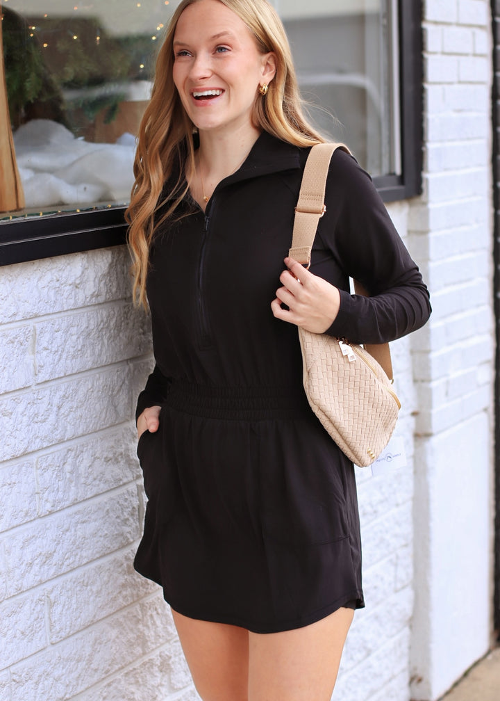 Butter Soft Quarter Zip Romperskirt