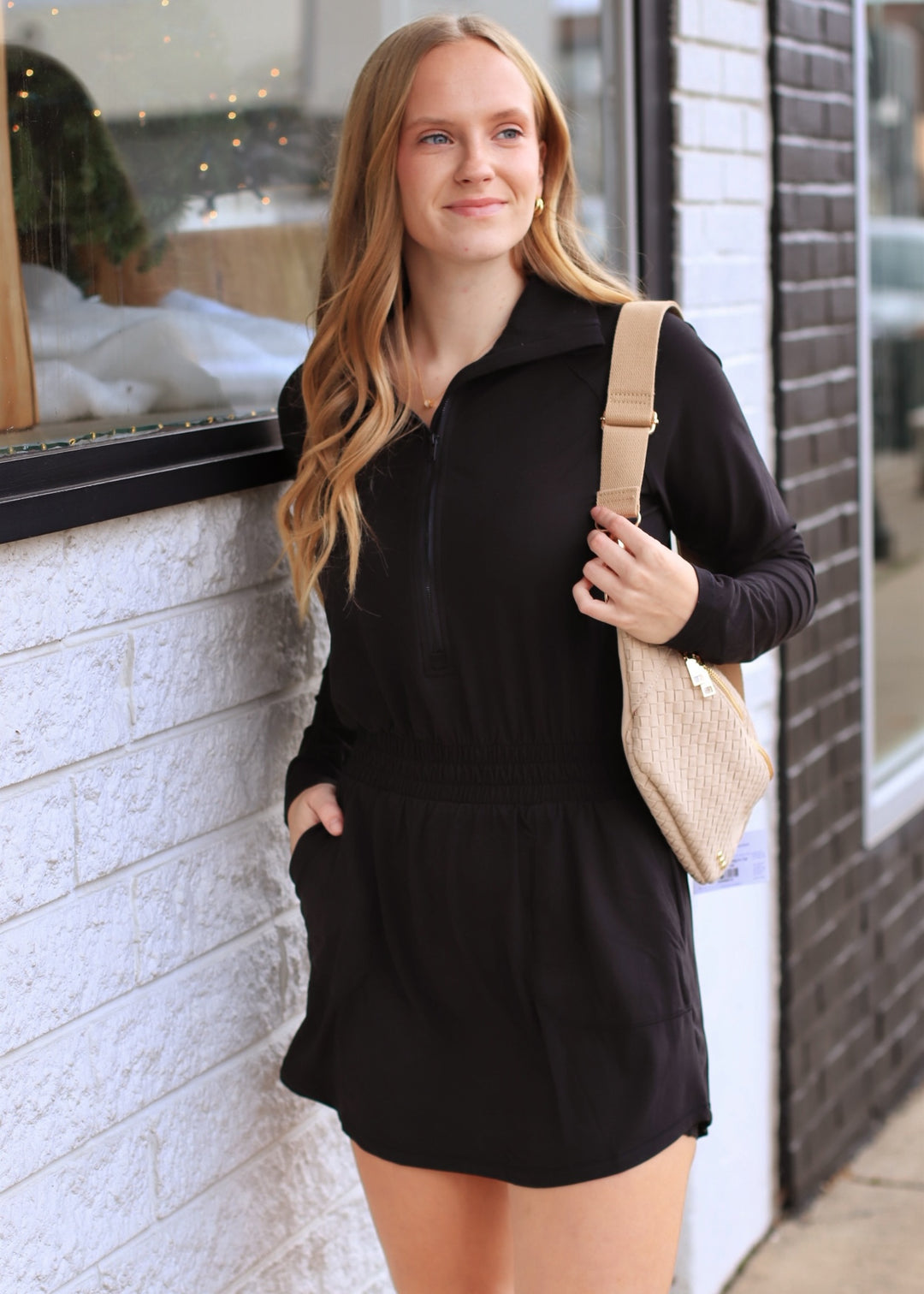 Butter Soft Quarter Zip Romperskirt