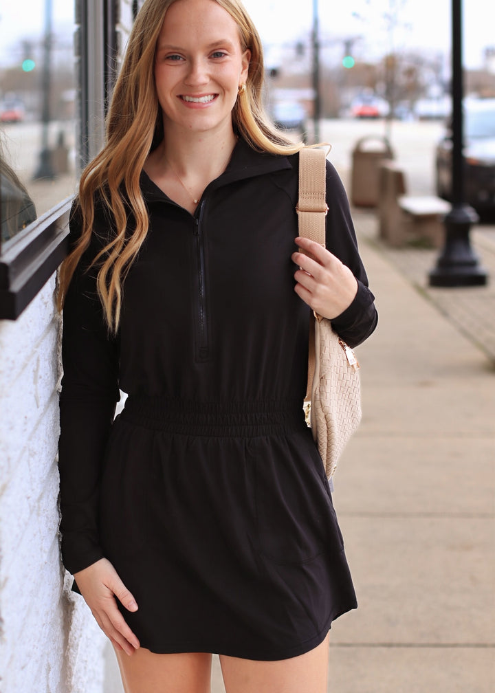 Butter Soft Quarter Zip Romperskirt