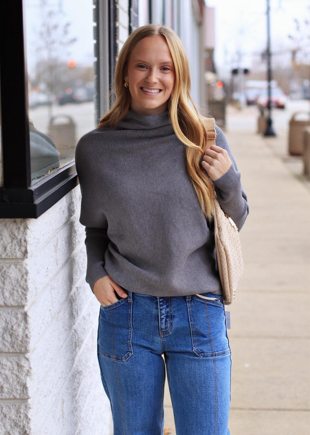 The Somerset Funnel Knit Sweater