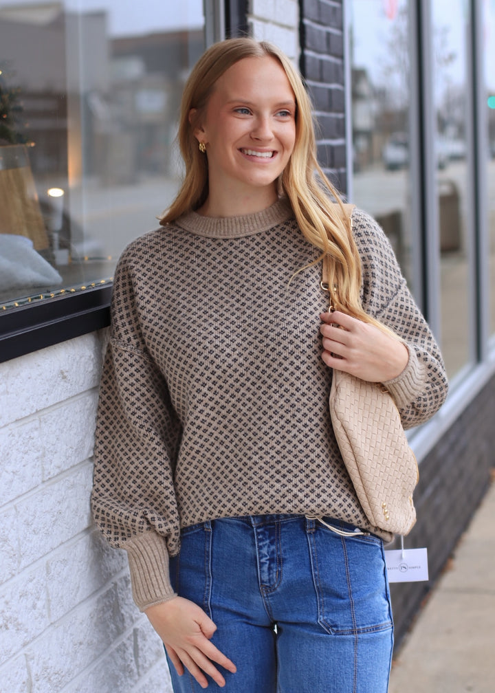 The Ashford Crew Sweater in Khaki