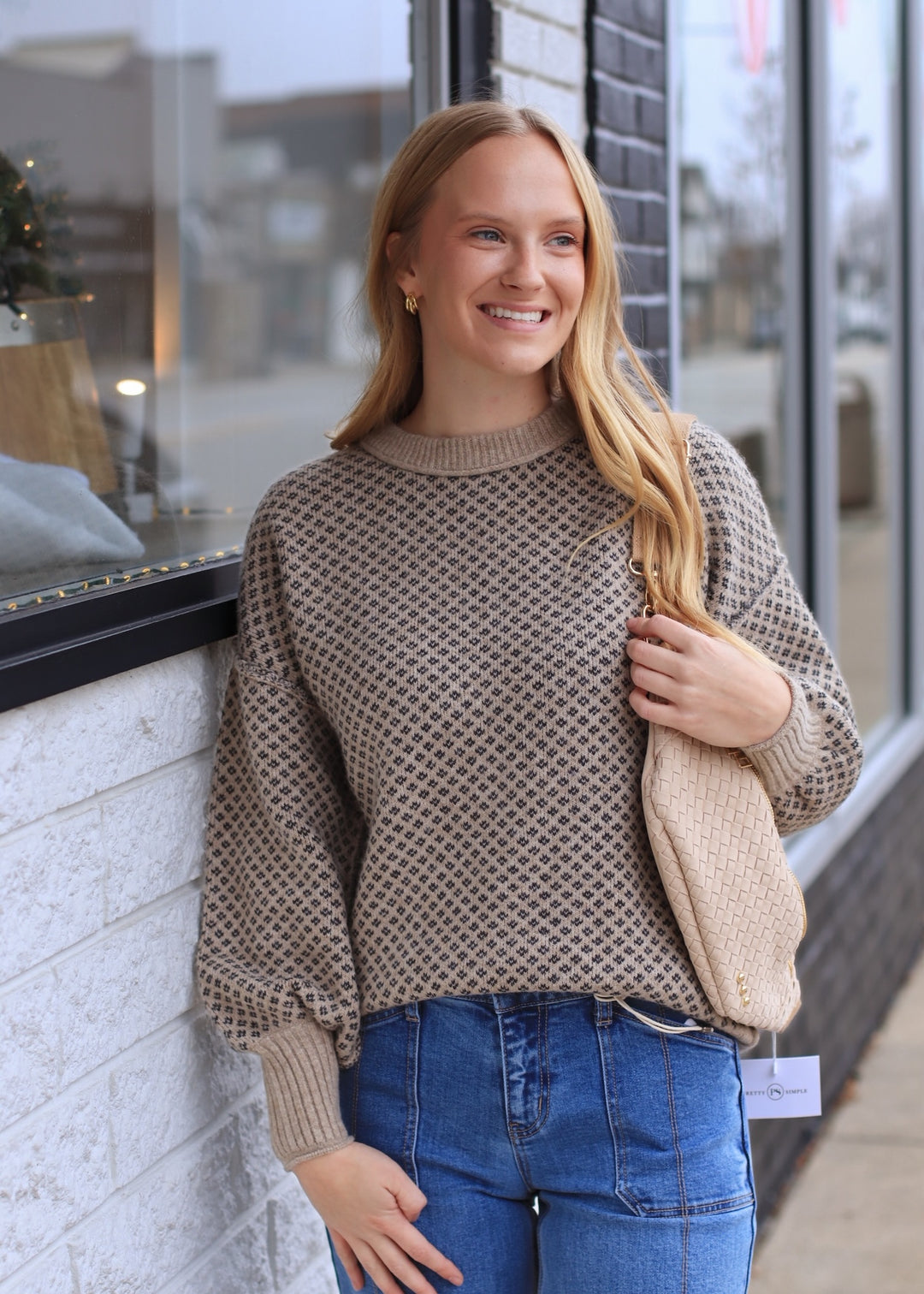 The Ashford Crew Sweater in Khaki