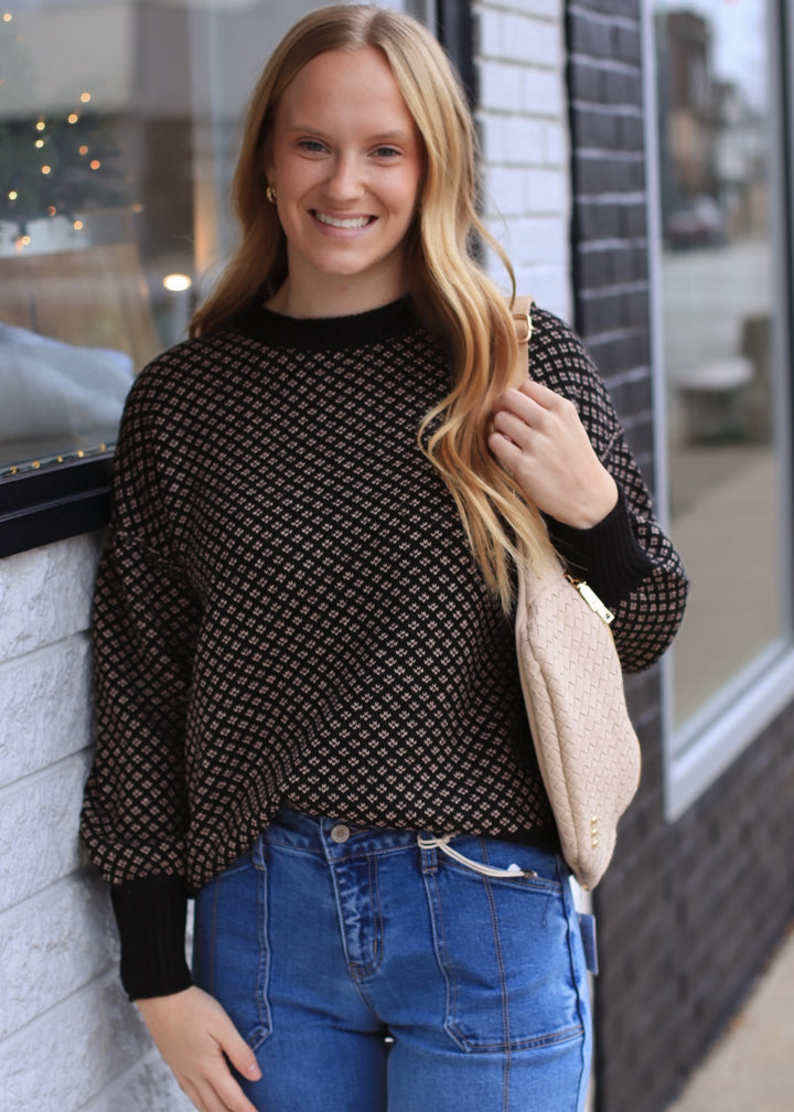 The Ashford Crew Sweater in Black