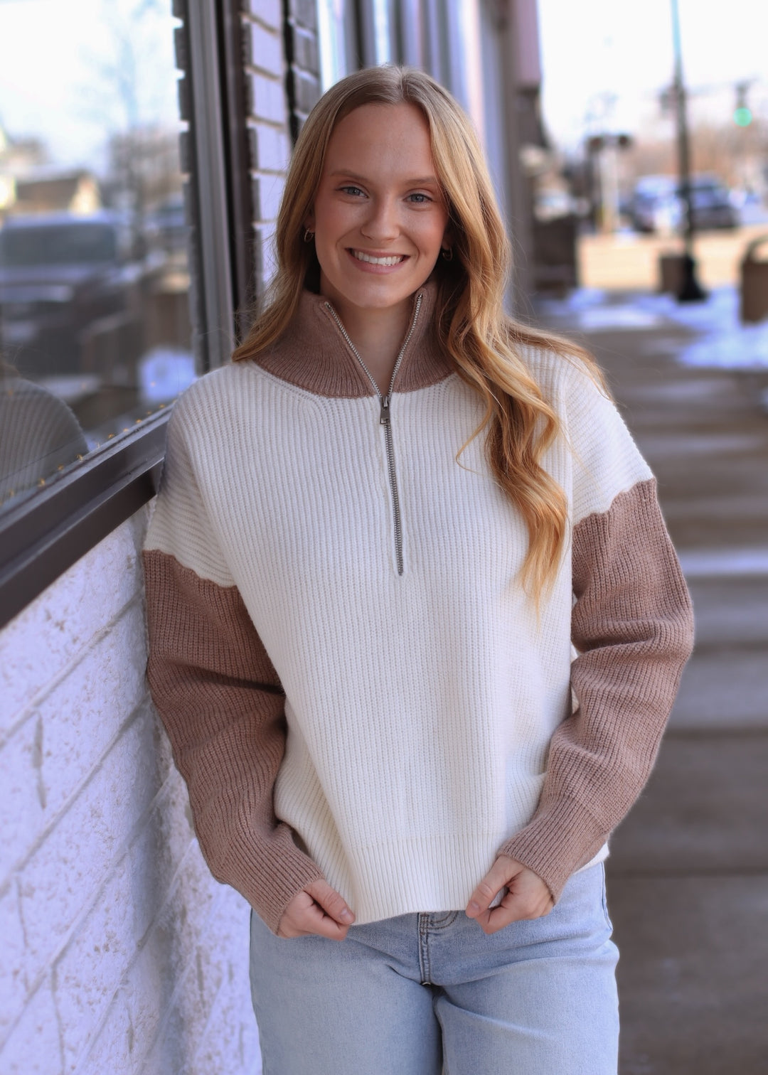 RESTOCK Everly Colorblock Half Zip Pullover