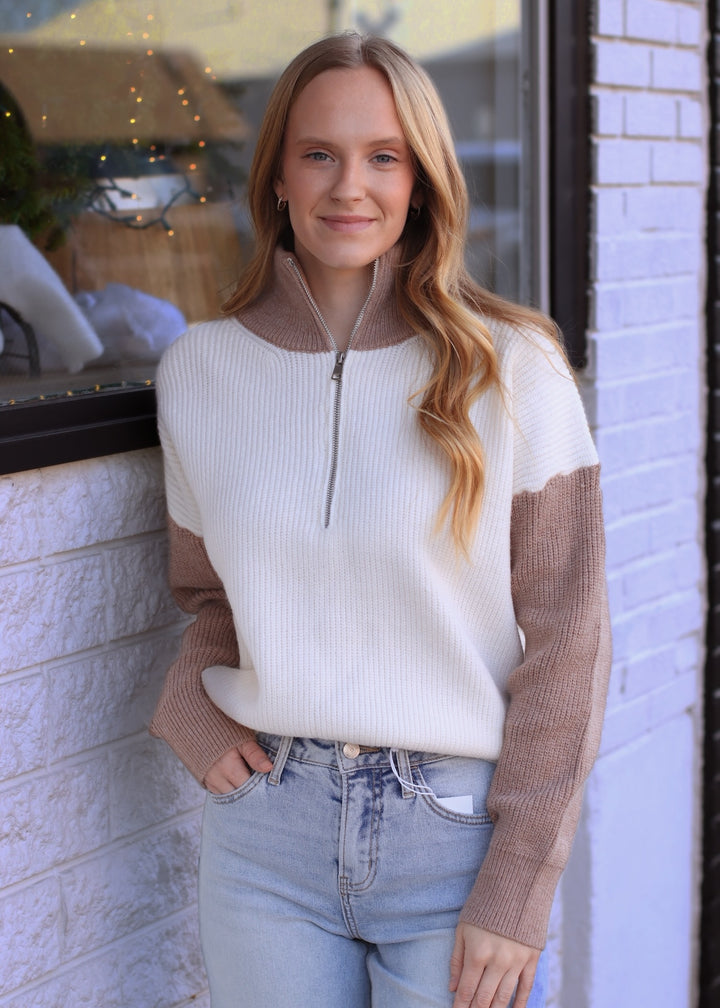 RESTOCK Everly Colorblock Half Zip Pullover