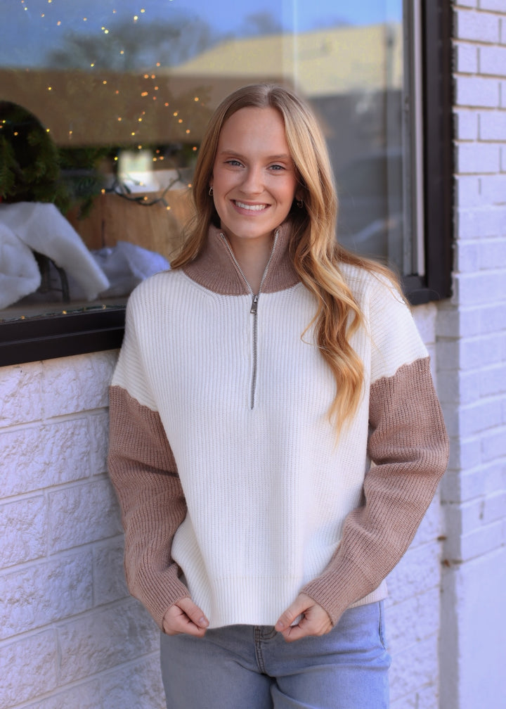 RESTOCK Everly Colorblock Half Zip Pullover