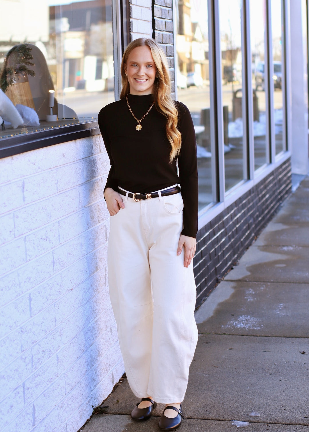 The Clean Curve Cotton Barrel Pants