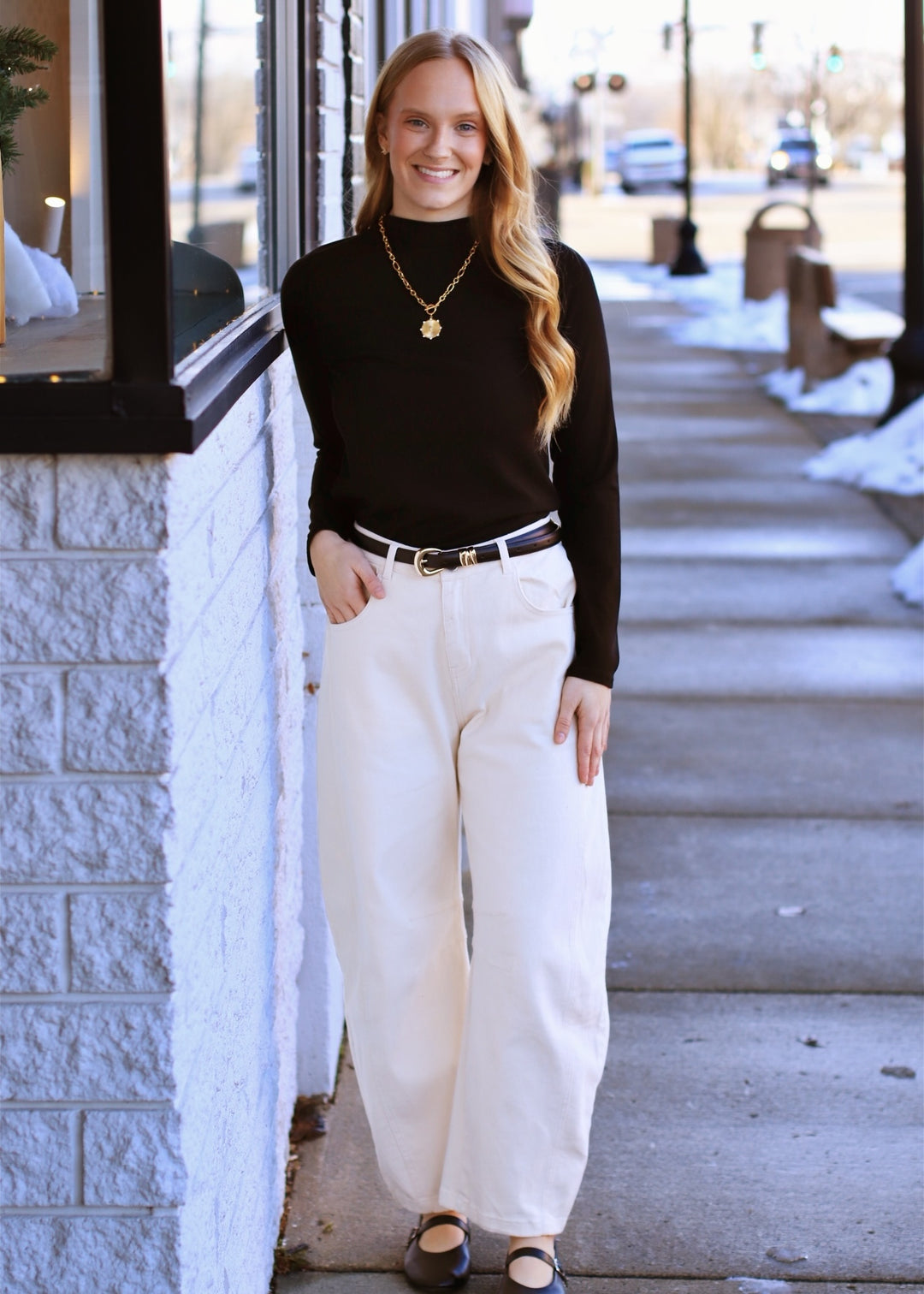 The Go-To Ribbed Turtleneck in Black