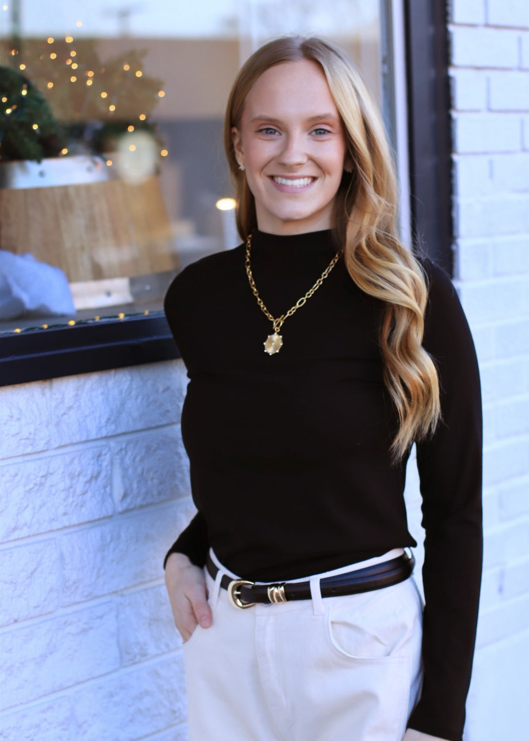 The Go-To Ribbed Turtleneck in Black