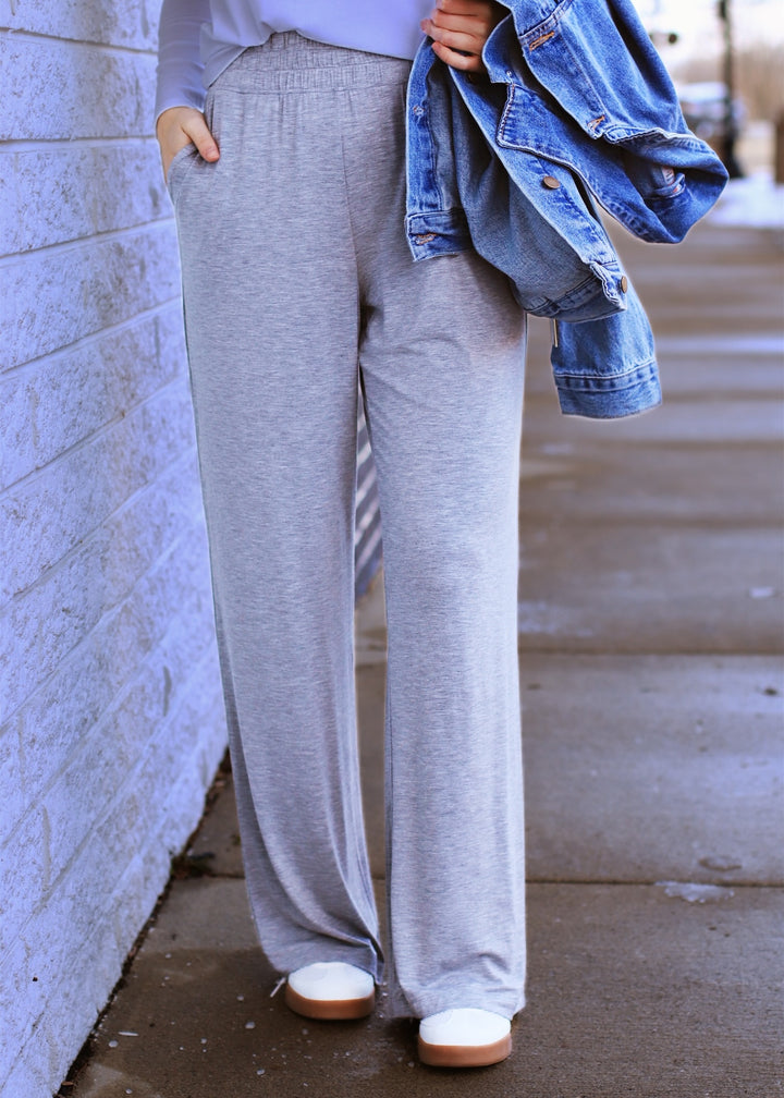 All-Day Comfort Rib Pant in HG