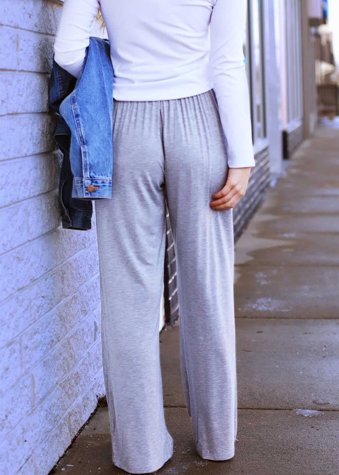 All-Day Comfort Rib Pant in HG
