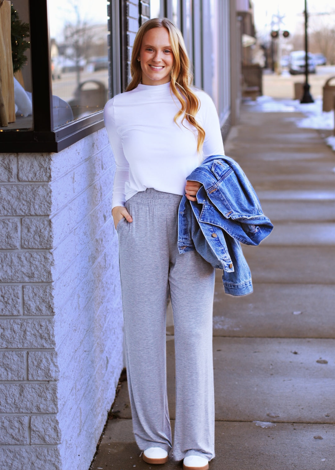 All-Day Comfort Rib Pant in HG