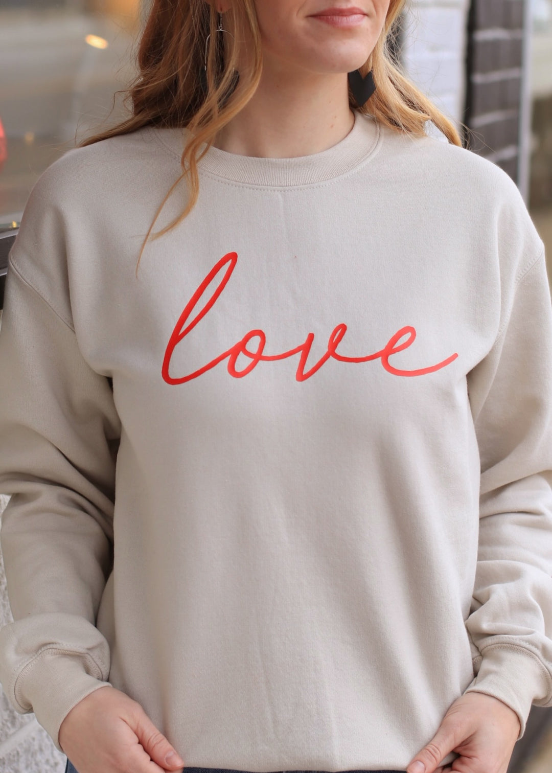 Cursive Vintage Love Valentines Day Sweatshirt