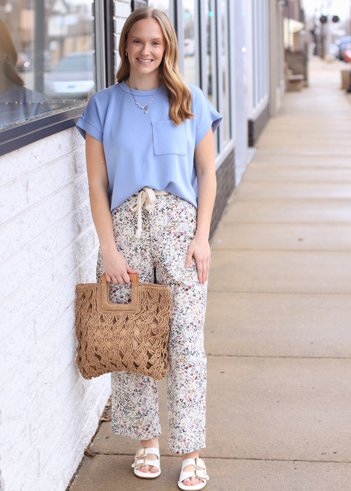 WildFlowers Pull-on Printed Rope String Pants