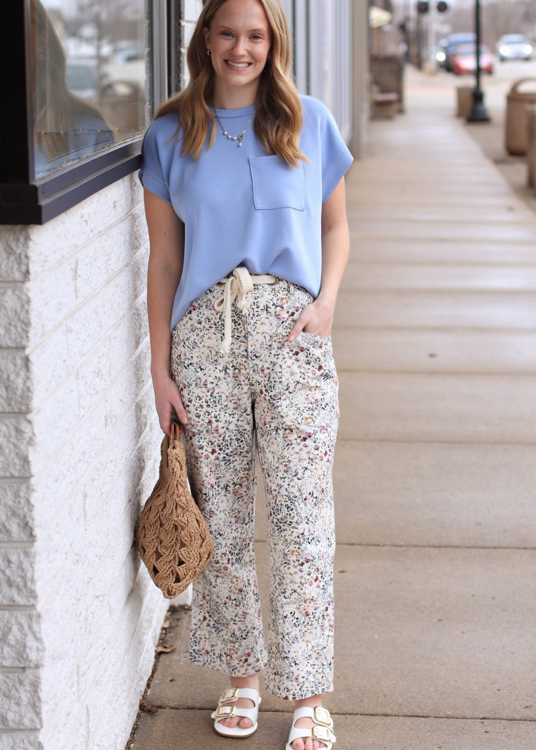 WildFlowers Pull-on Printed Rope String Pants