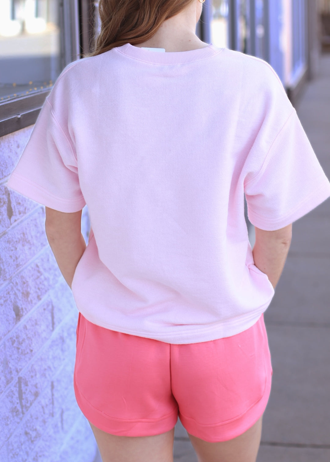 Elasticized Waist Loose Shorts in Taffy