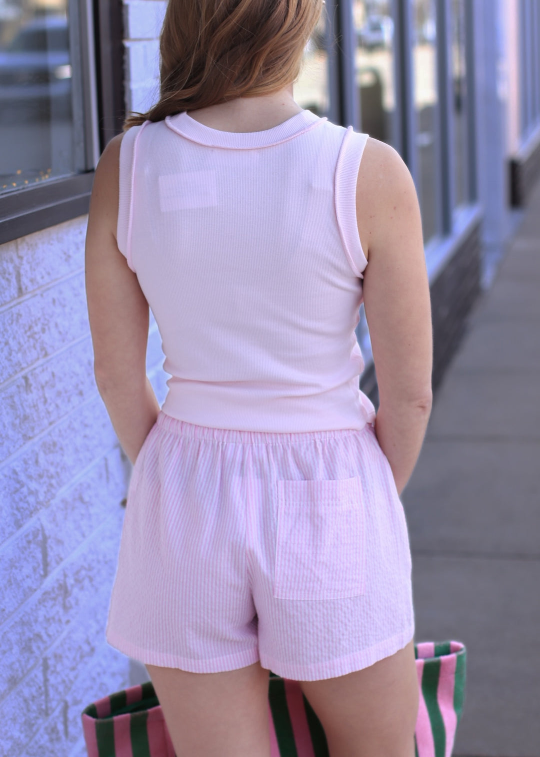Pink Stripe Shorts