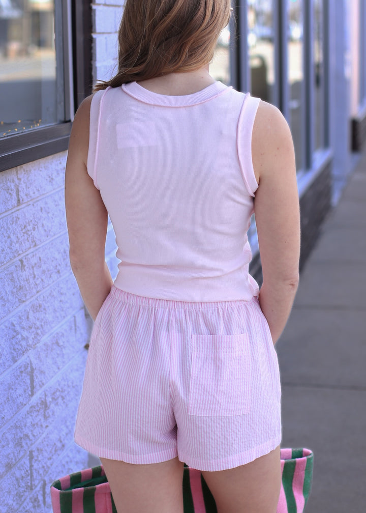 Pink Stripe Shorts