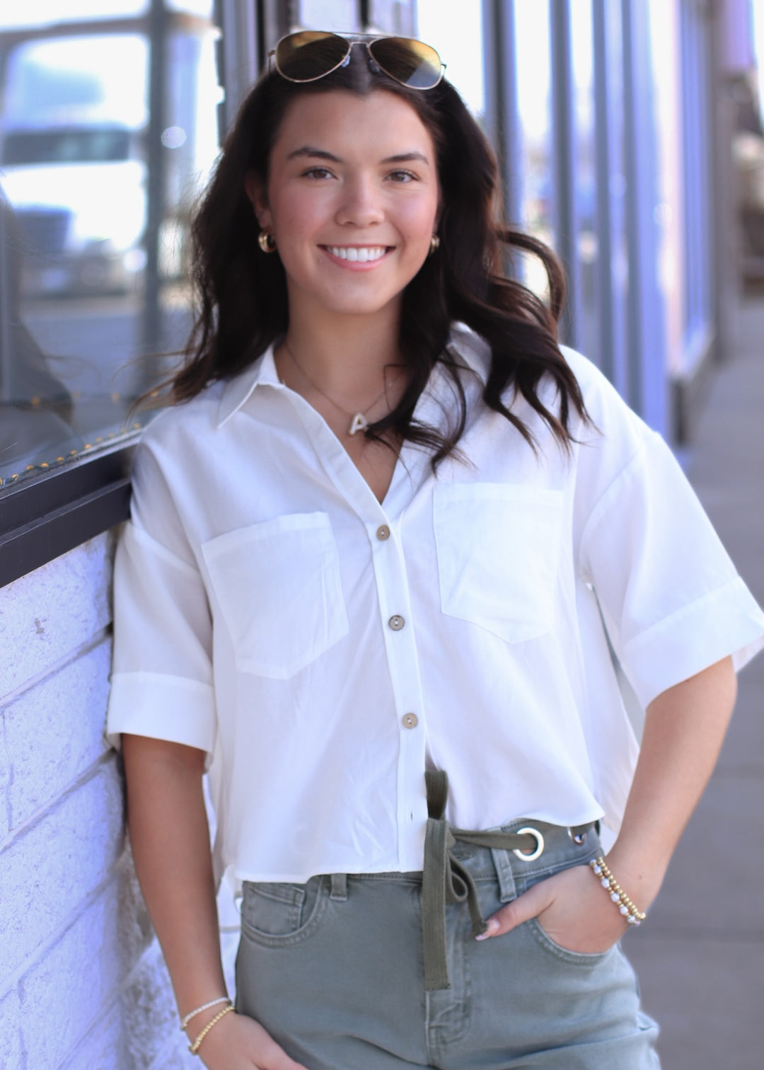 Take Me to the Beach Button Down Top