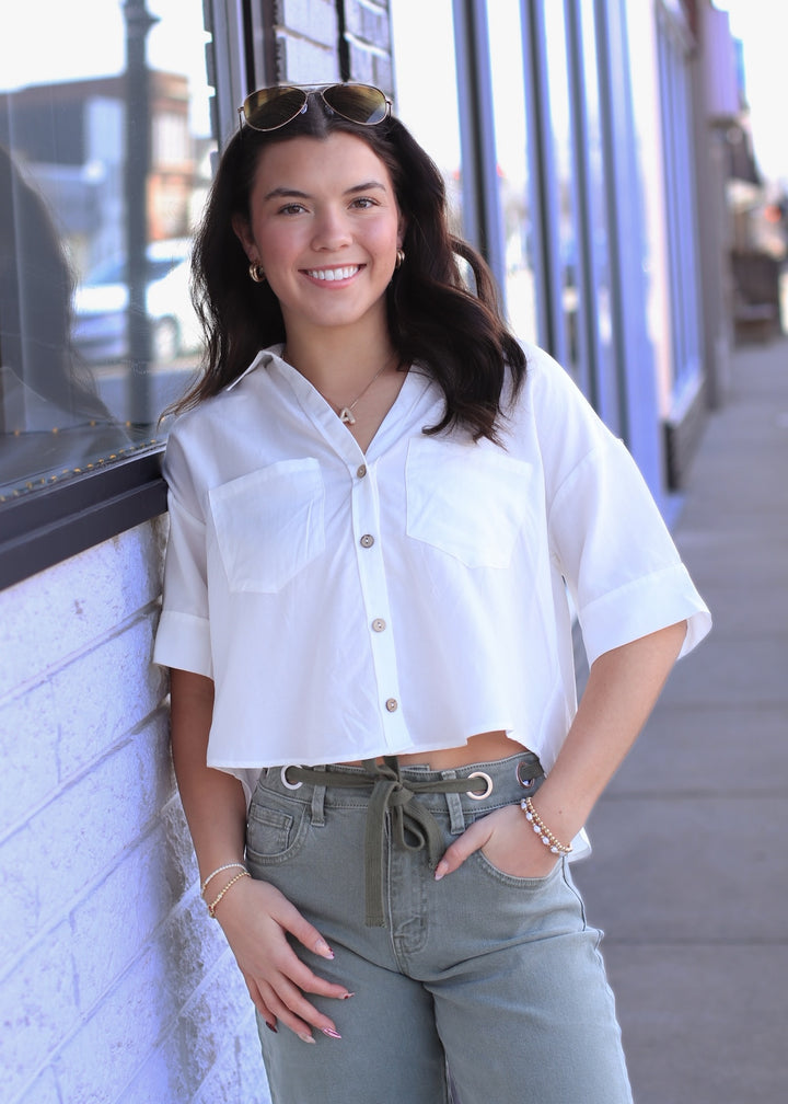 Take Me to the Beach Button Down Top