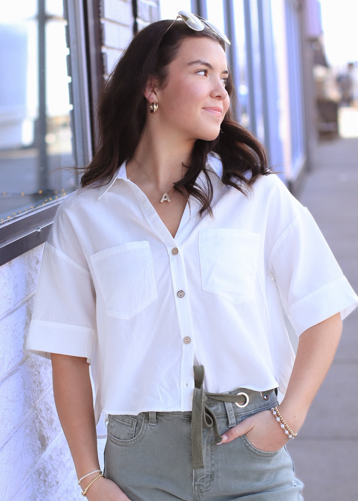 Take Me to the Beach Button Down Top