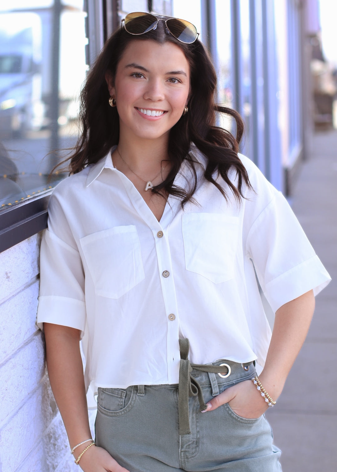 Take Me to the Beach Button Down Top