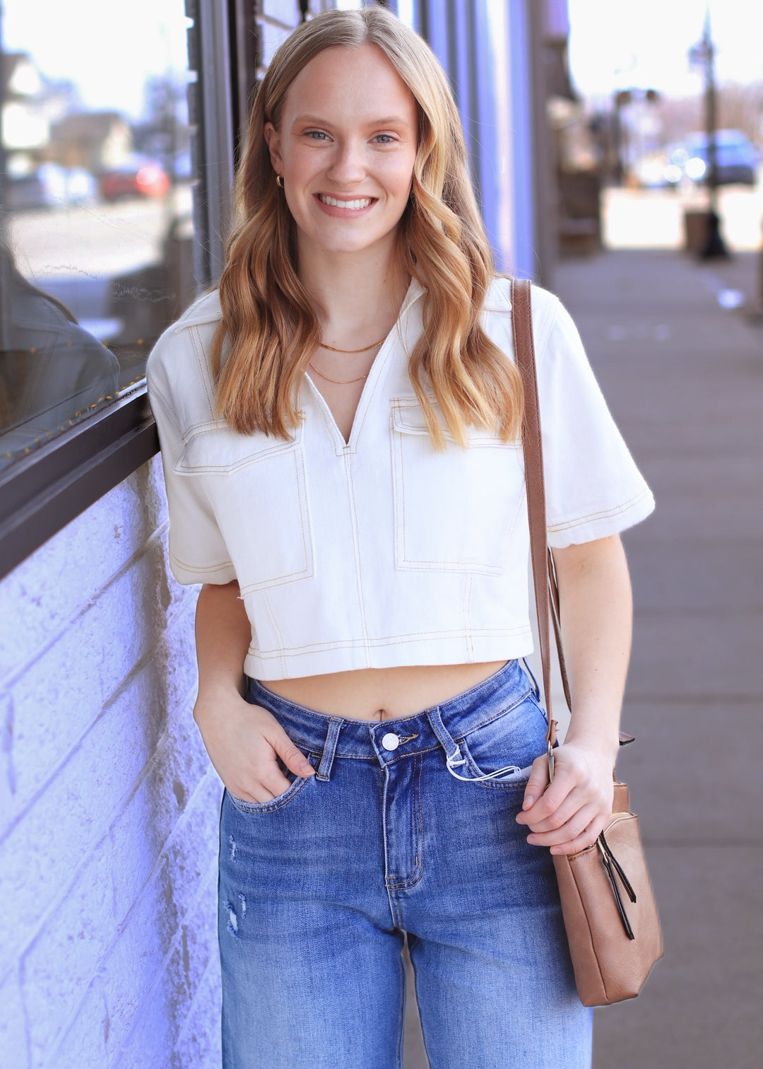 The Sunny Side Denim Crop