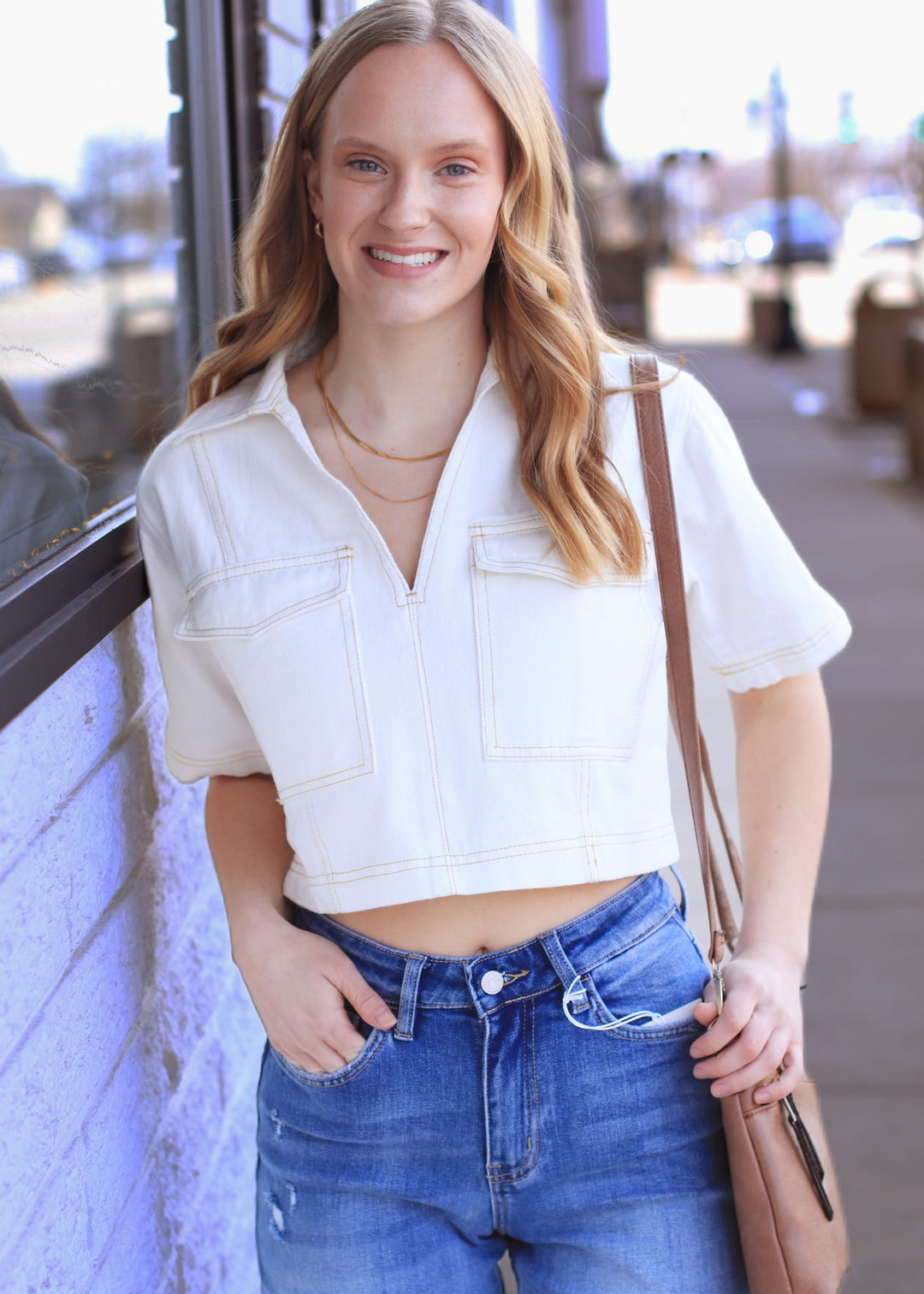 The Sunny Side Denim Crop