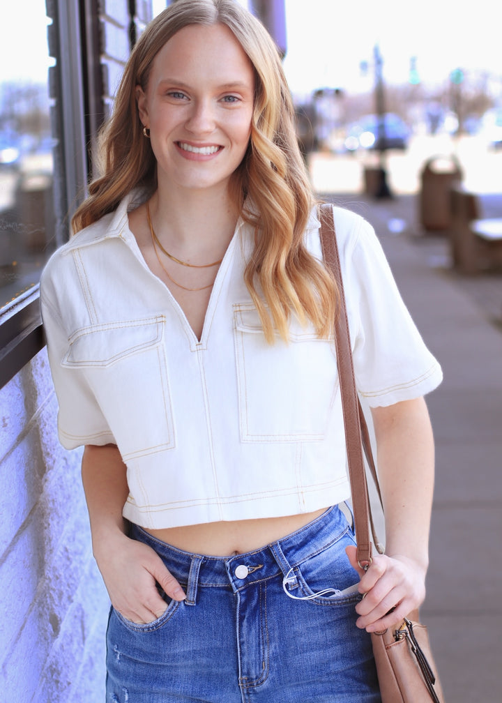 The Sunny Side Denim Crop