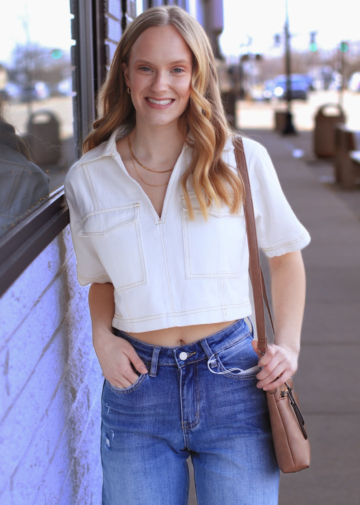 The Sunny Side Denim Crop