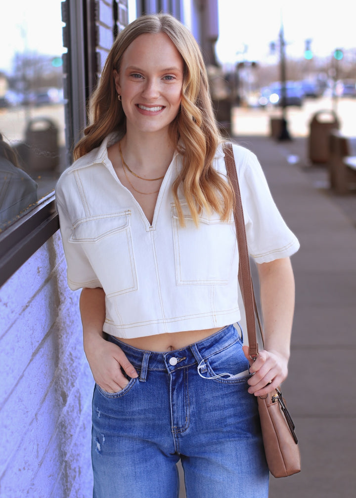 The Sunny Side Denim Crop