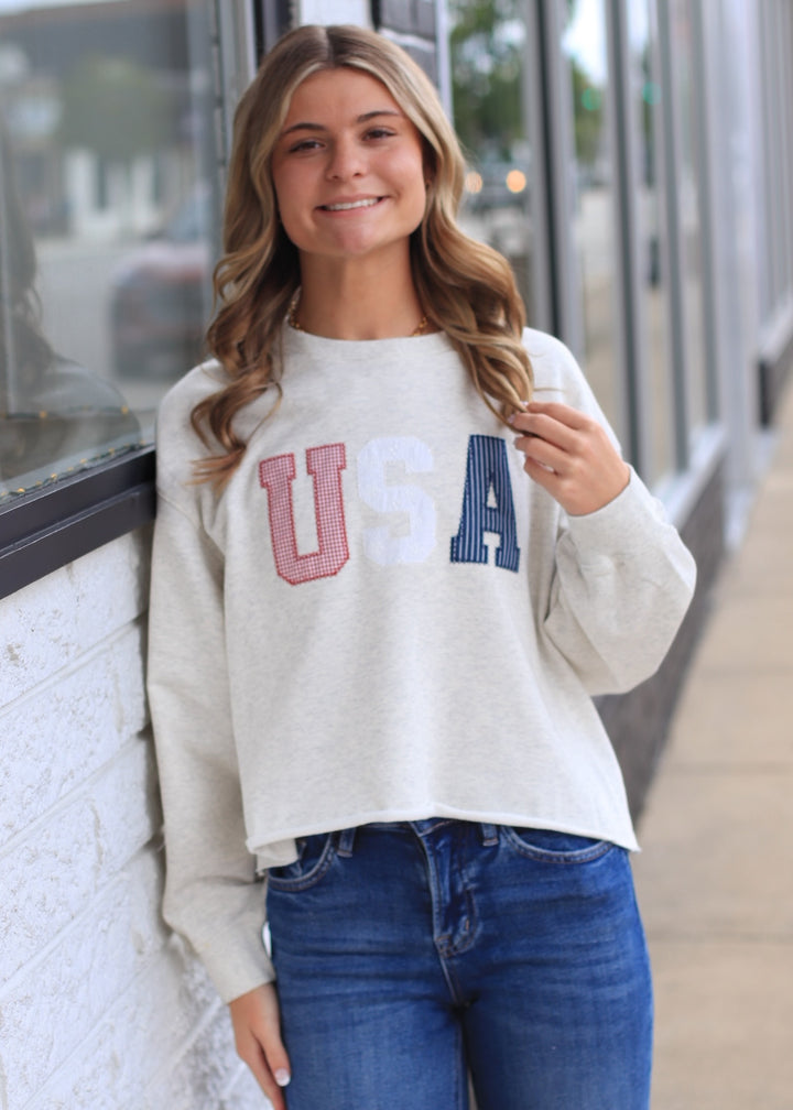 The Gingham USA Sweatshirt 🇺🇸