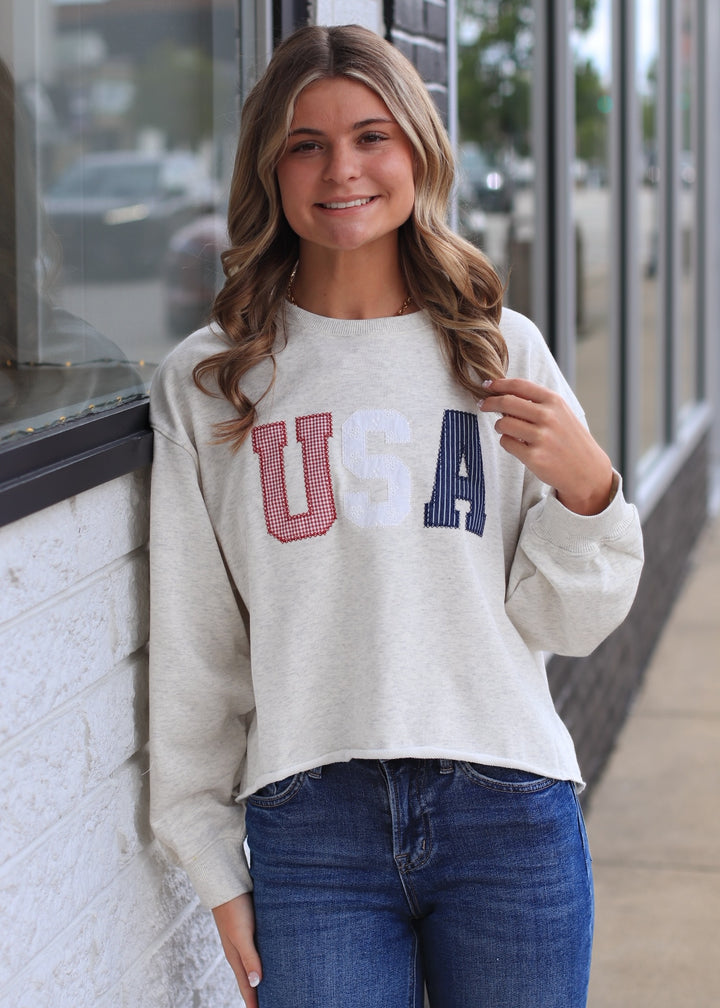 The Gingham USA Sweatshirt 🇺🇸