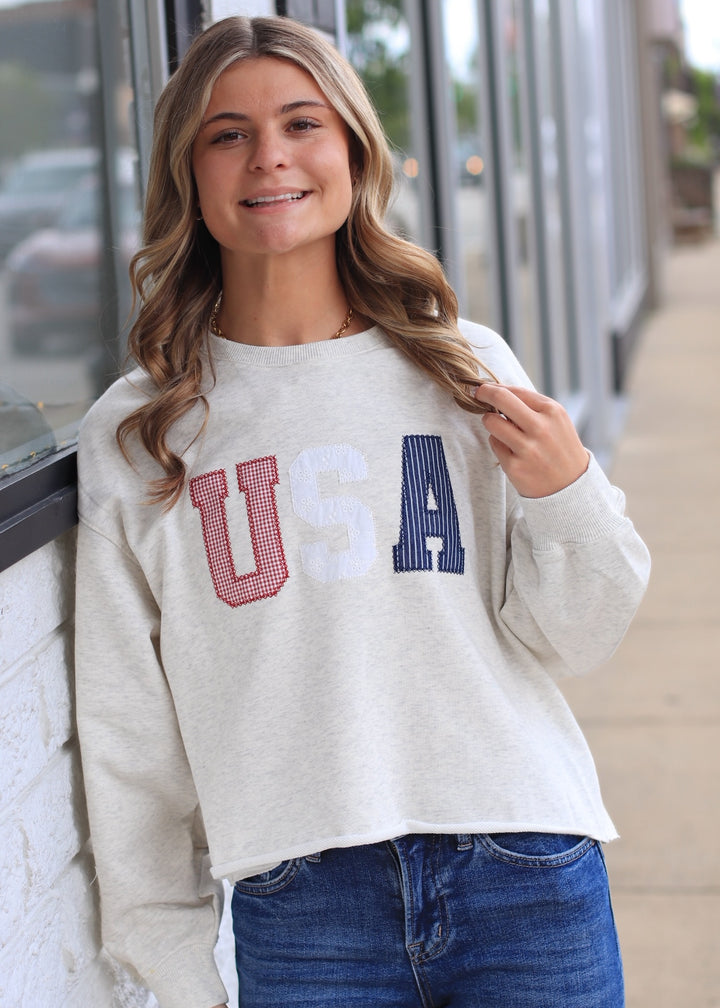 The Gingham USA Sweatshirt 🇺🇸