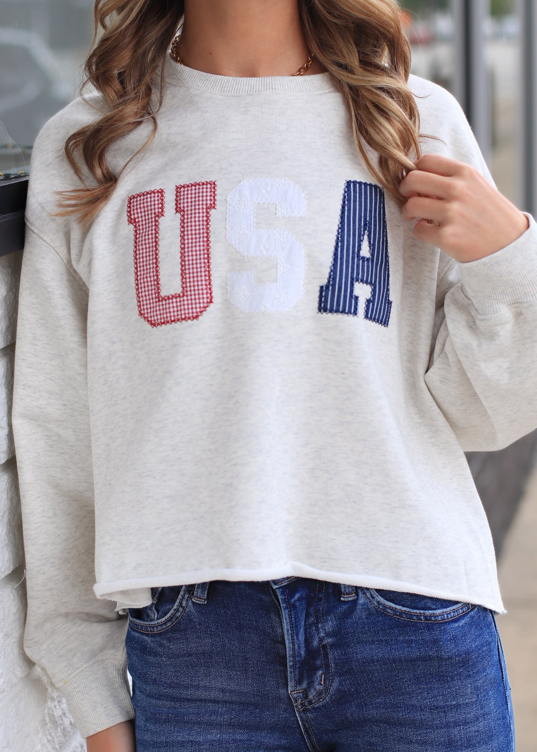 The Gingham USA Sweatshirt 🇺🇸