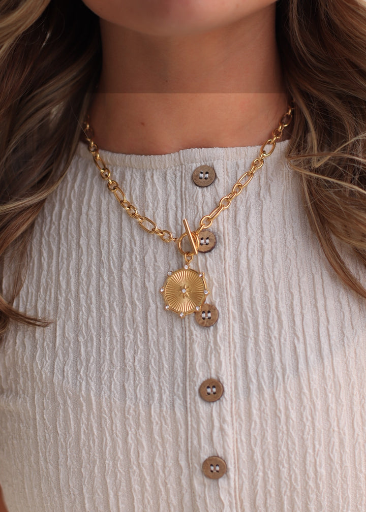 Sunburst Diamond Chain Necklace - WATERPROOF