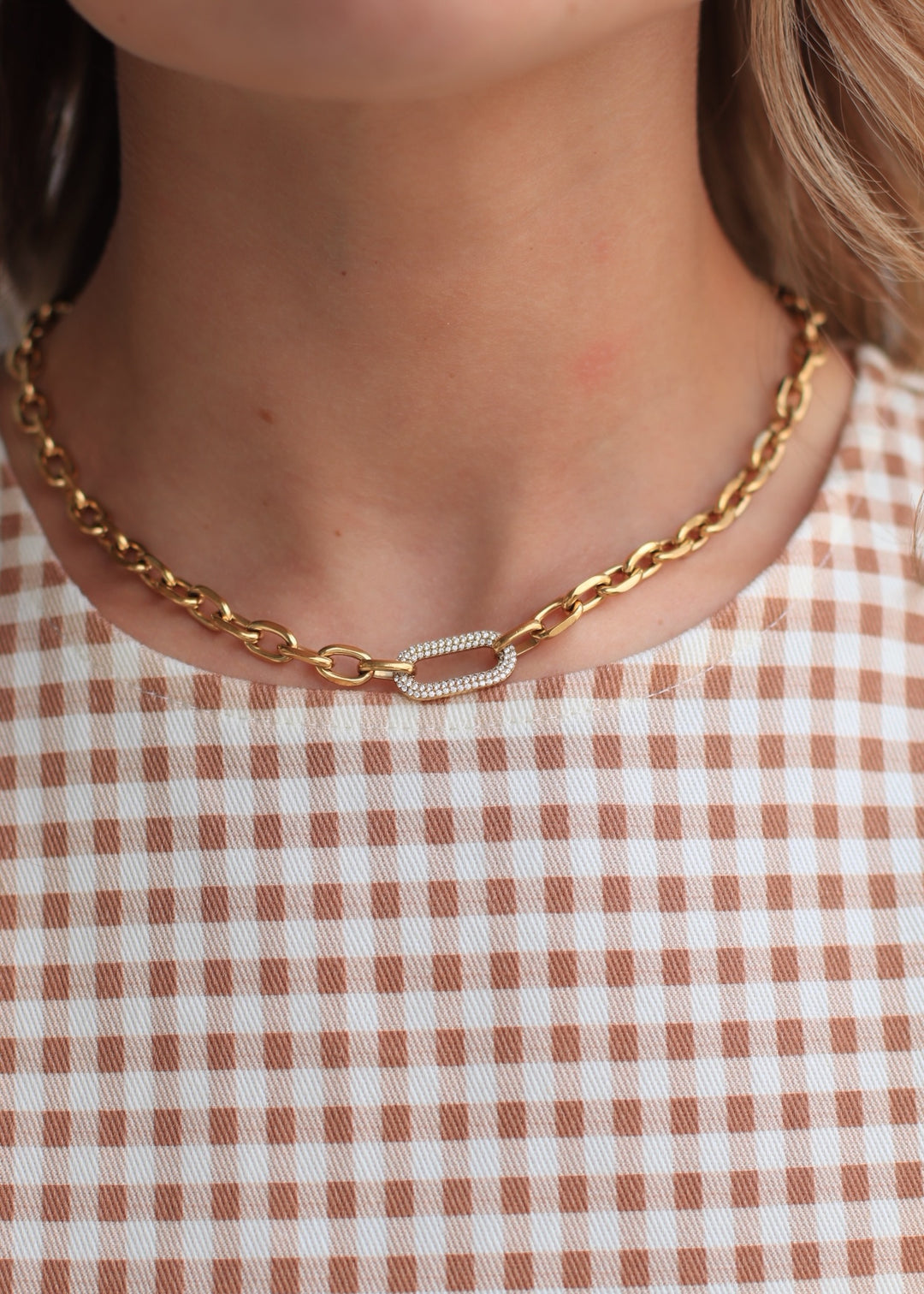 Michaela Diamond Chain Necklace - WATERPROOF