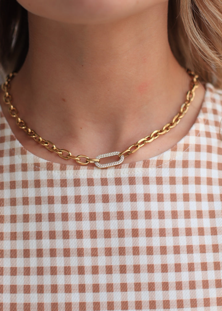Michaela Diamond Chain Necklace - WATERPROOF
