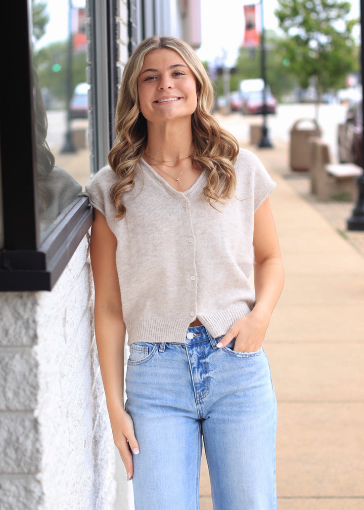 The Sandridge Button Knit Vest
