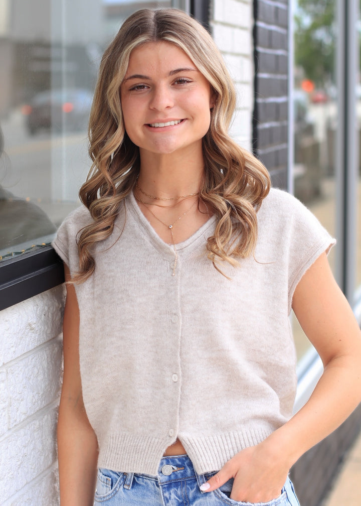 The Sandridge Button Knit Vest
