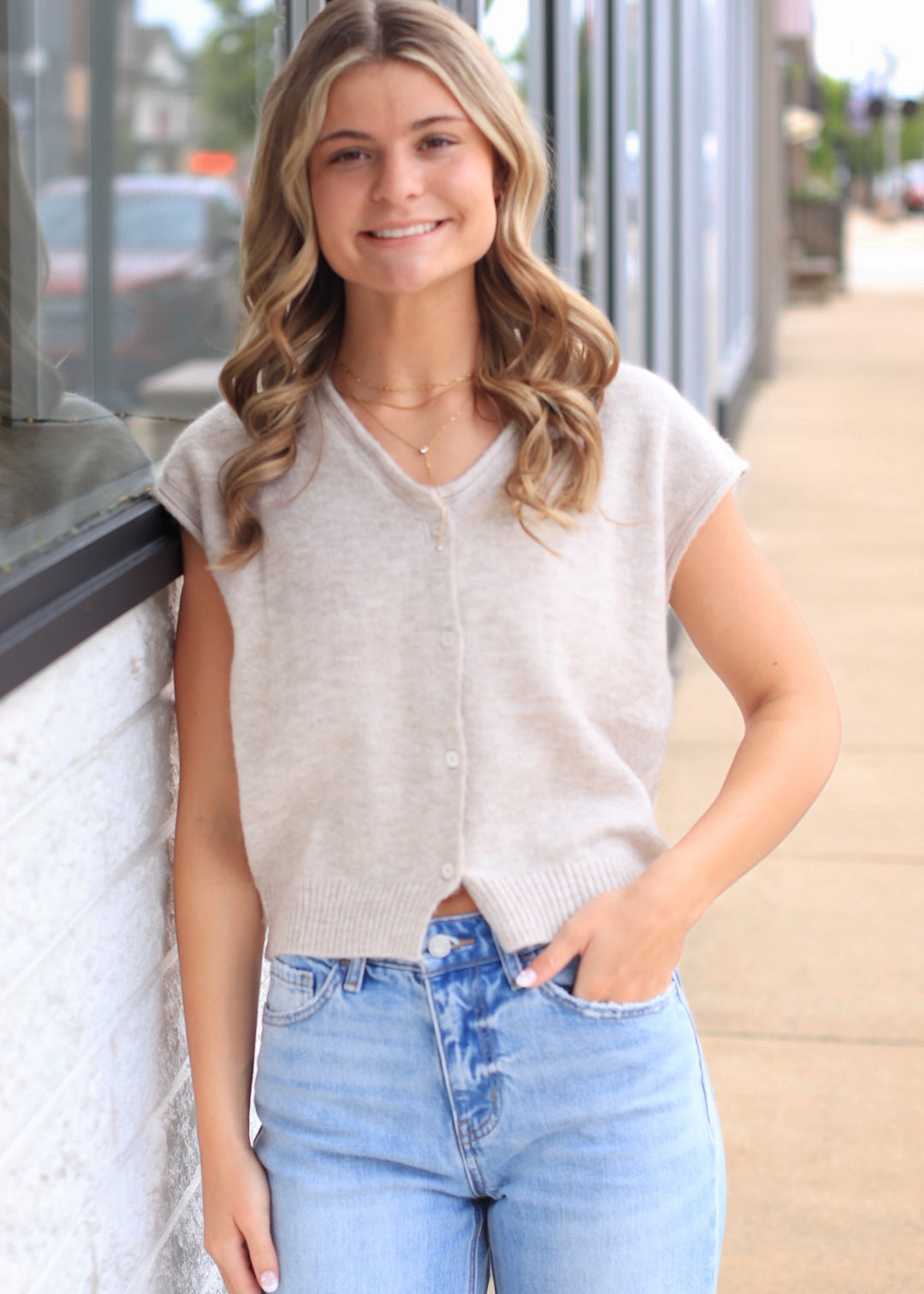 The Sandridge Button Knit Vest