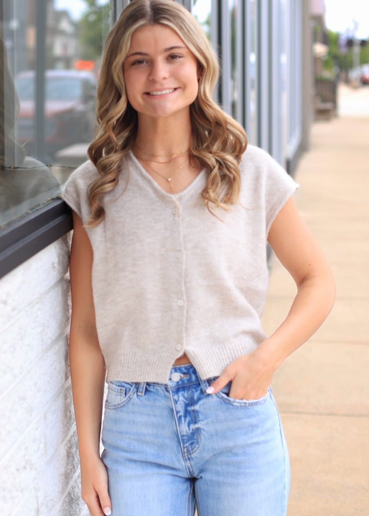 The Sandridge Button Knit Vest