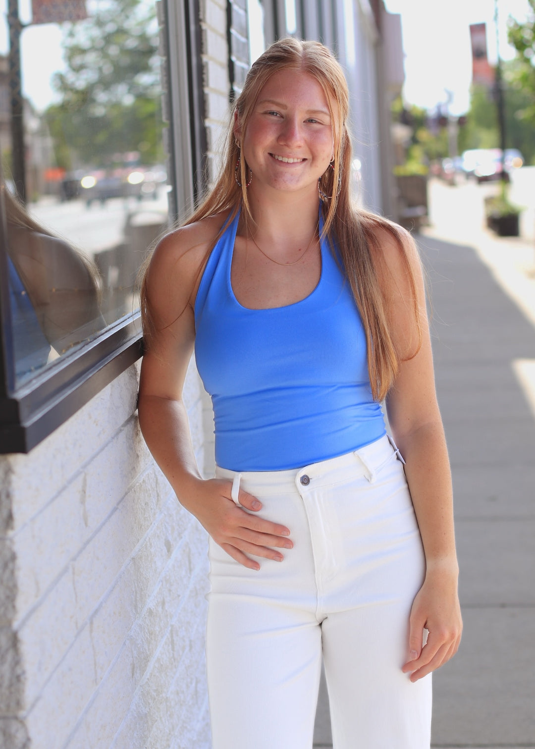 Clean Line Halter Top in Marina