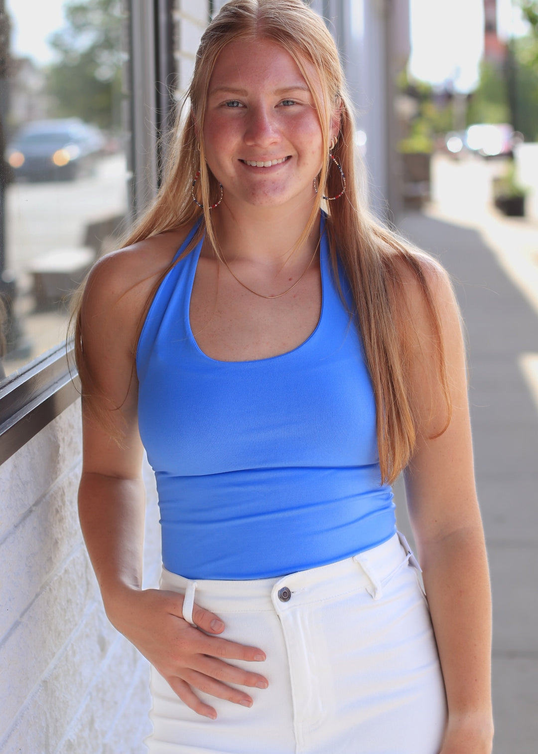 Clean Line Halter Top in Marina