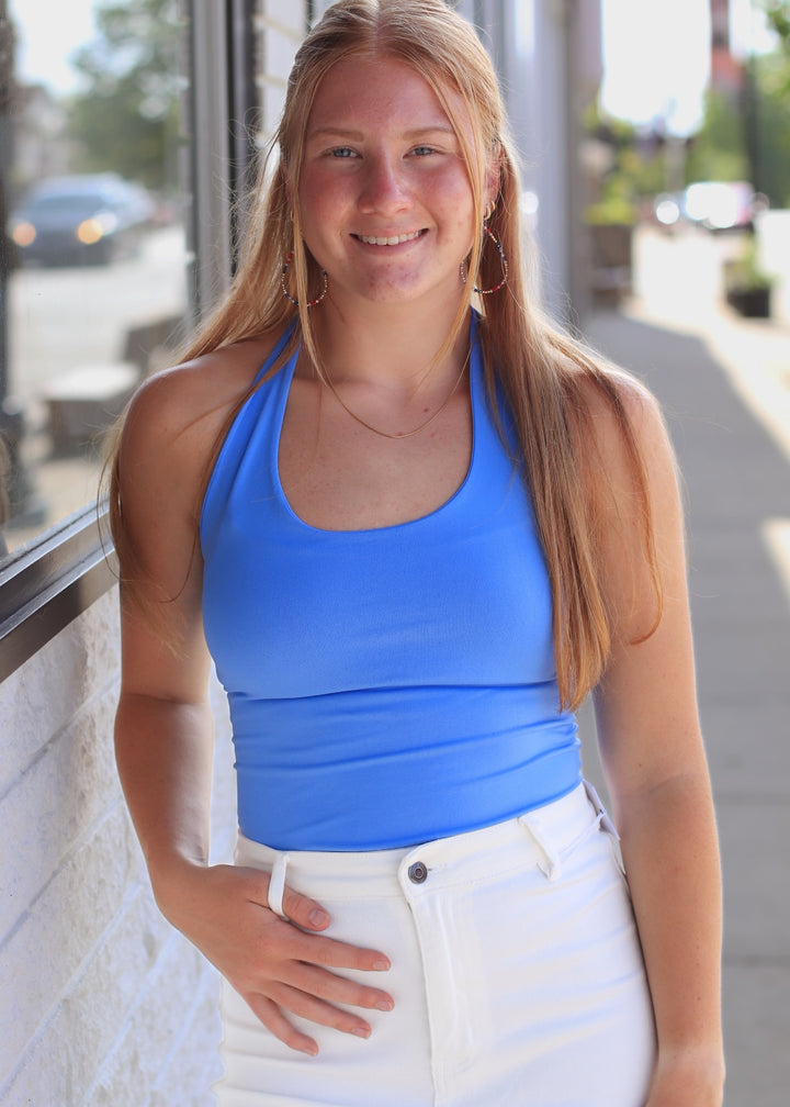 Clean Line Halter Top in Marina