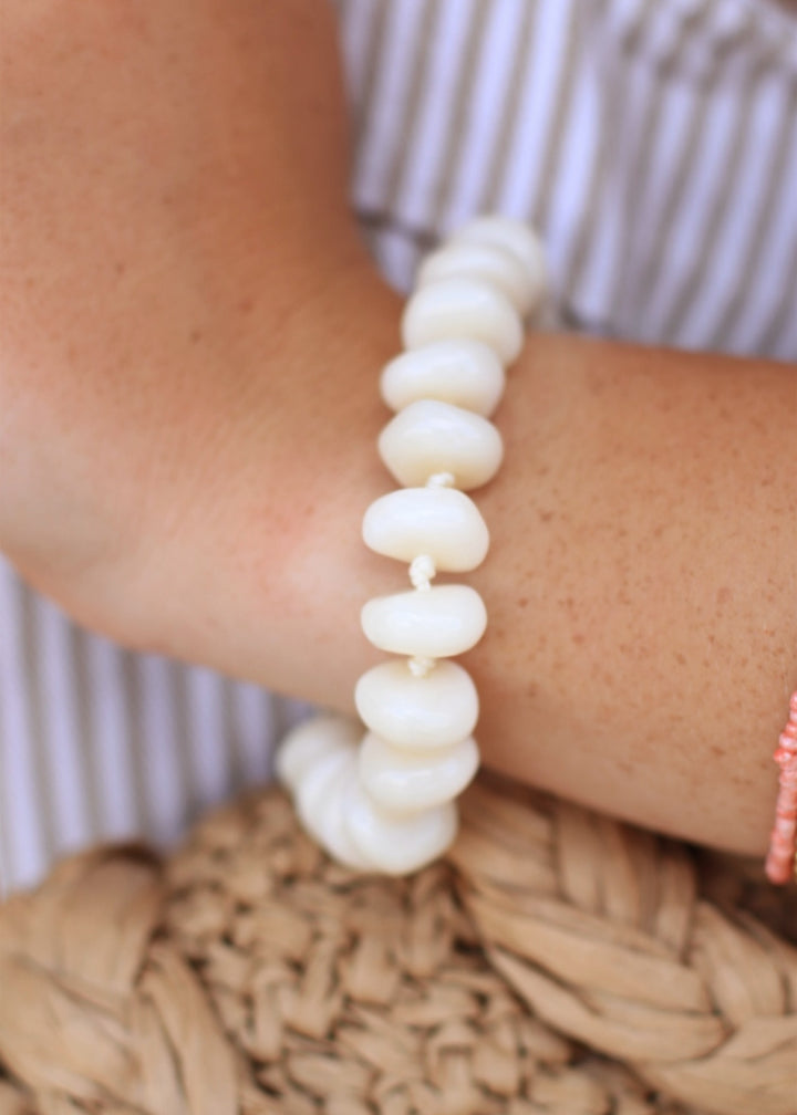 Natural Stone Beaded Bracelet – Natural