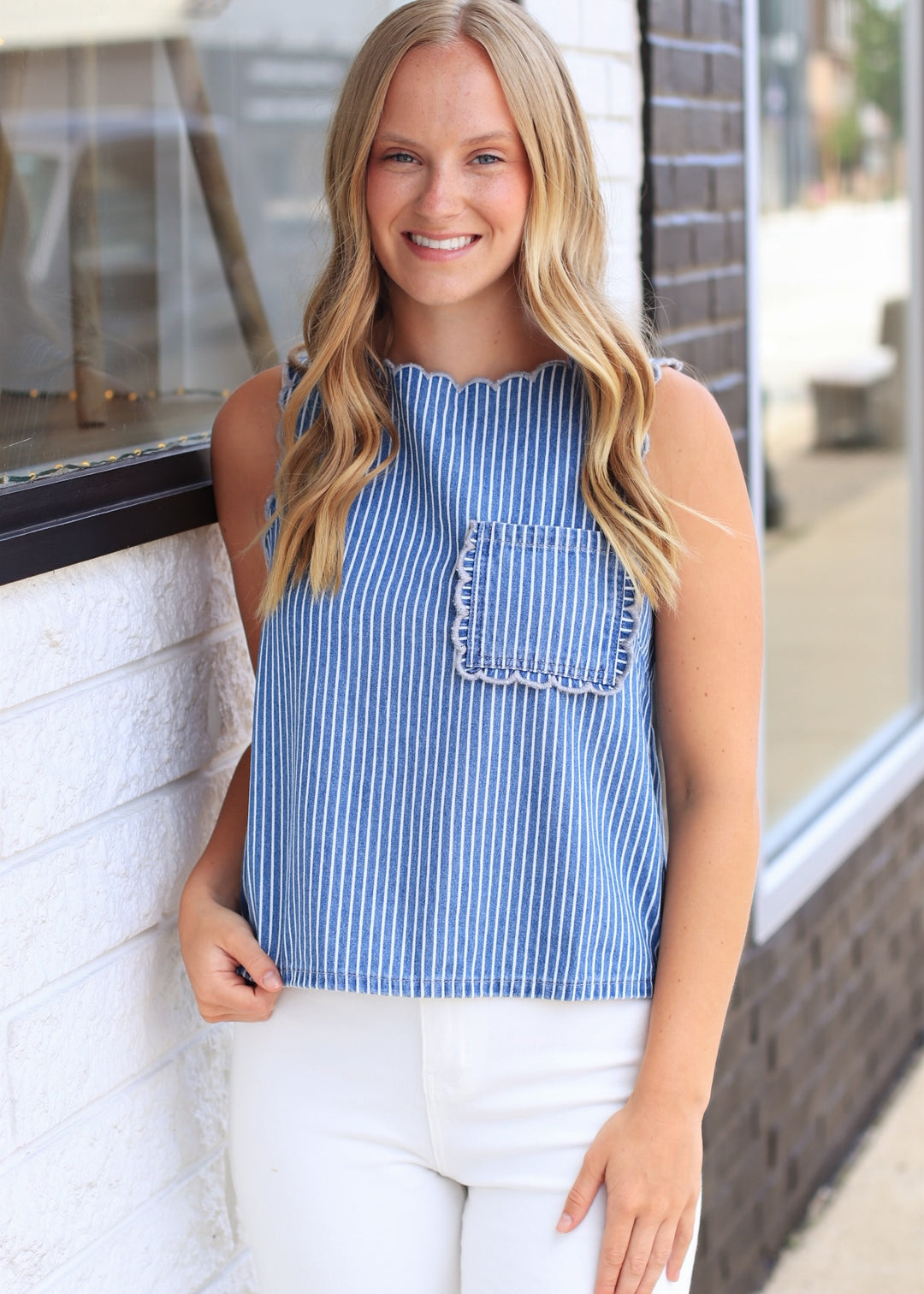 The County Line Top in Denim 🤍
