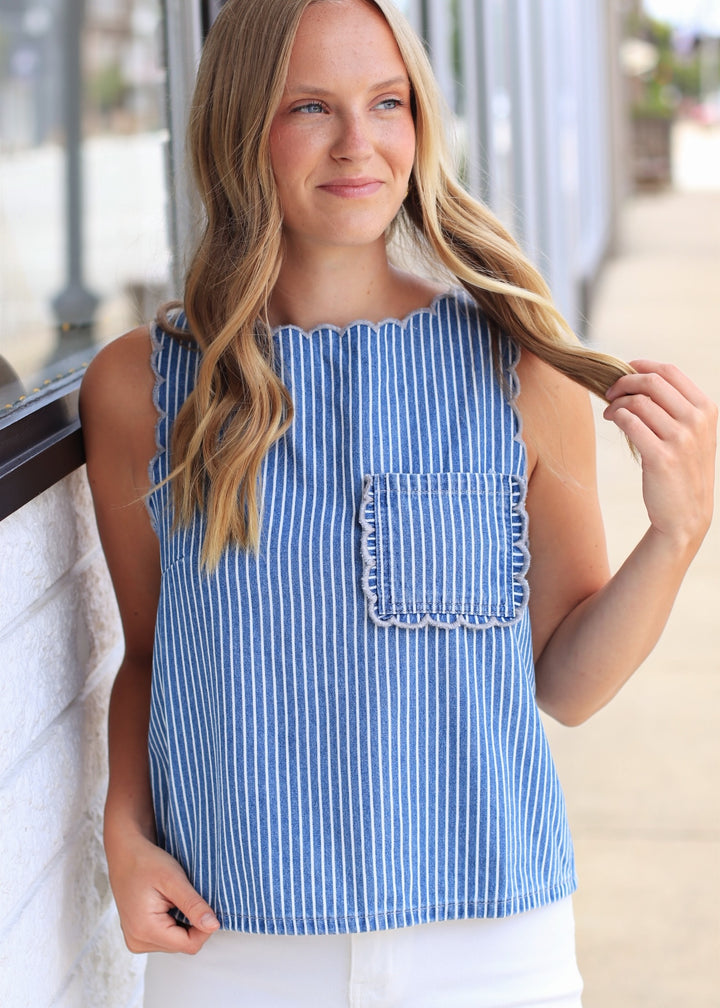 The County Line Top in Denim 🤍