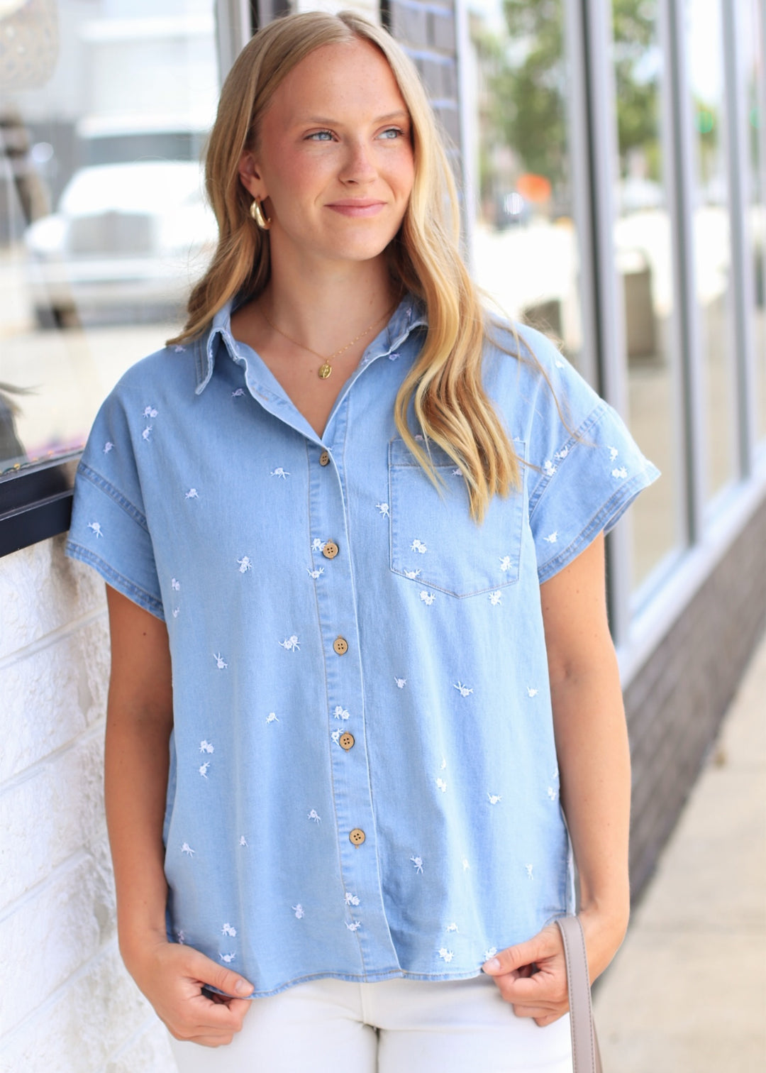 The Daisy Days Chambray Top