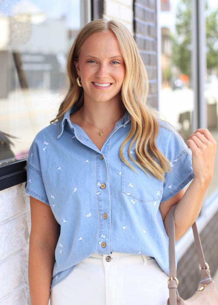 The Daisy Days Chambray Top